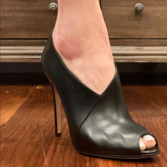 Prada Asymmetric Peep Toe Bootie Size 38.5 - Picture 8 of 8